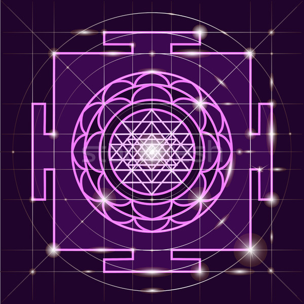 Sree Yantra. Sacred Geometry Stock photo © Mamziolzi