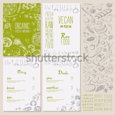 Nourriture de restaurant menu vintage design tableau [[stock_photo]] © Mamziolzi