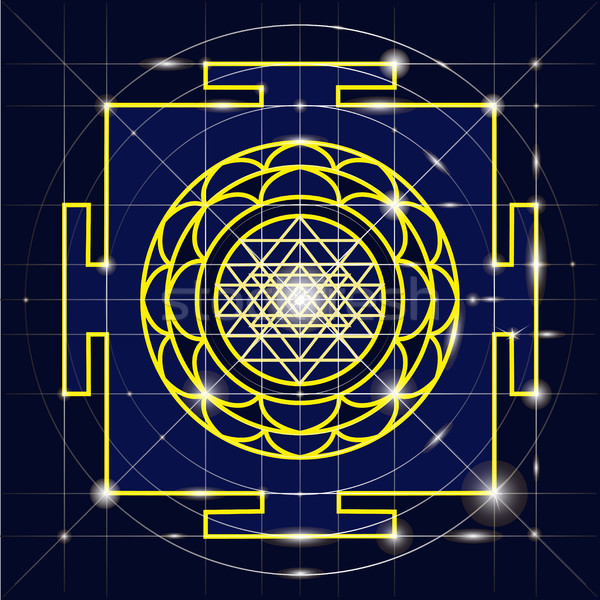 Heilig geometrie kosmisch energie bloem liefde Stockfoto © Mamziolzi