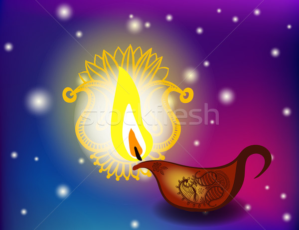 Diwali Festival Guzel Lambalar Dini Dizayn Vektor Ilustrasyonu C Olga Berlet Mamziolzi 6489826 Stockfresh