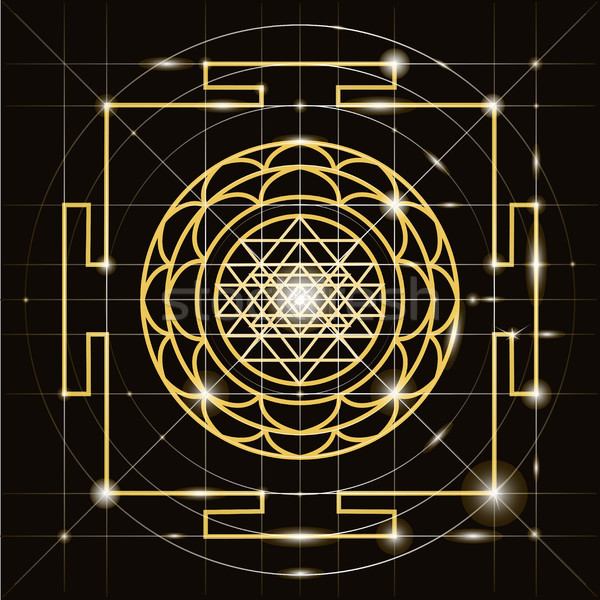Sree Yantra. Sacred Geometry Stock photo © Mamziolzi