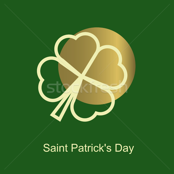 Irish four leaf lucky clovers background for Happy St. Patrick's Day Stock photo © Mamziolzi