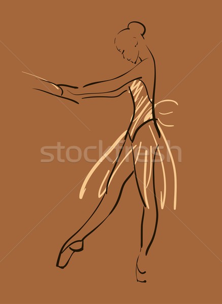 vector sketch of girl's ballerina  Stock photo © Mamziolzi