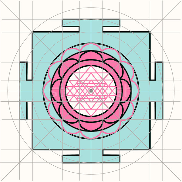 Sree Yantra. Sacred Geometry Stock photo © Mamziolzi