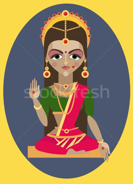 vector  mata Parvati Stock photo © Mamziolzi