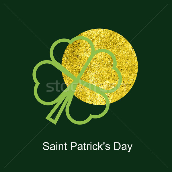 Irish four leaf lucky clovers background for Happy St. Patrick's Day Stock photo © Mamziolzi