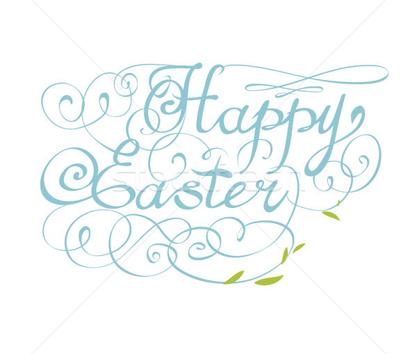 Stock photo: HAPPY EASTER hand lettering