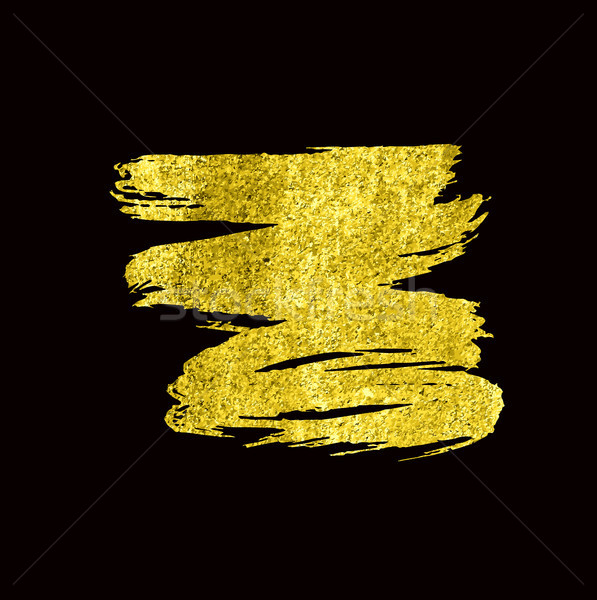 Gold Texture Hand drawn brush Stock photo © Mamziolzi