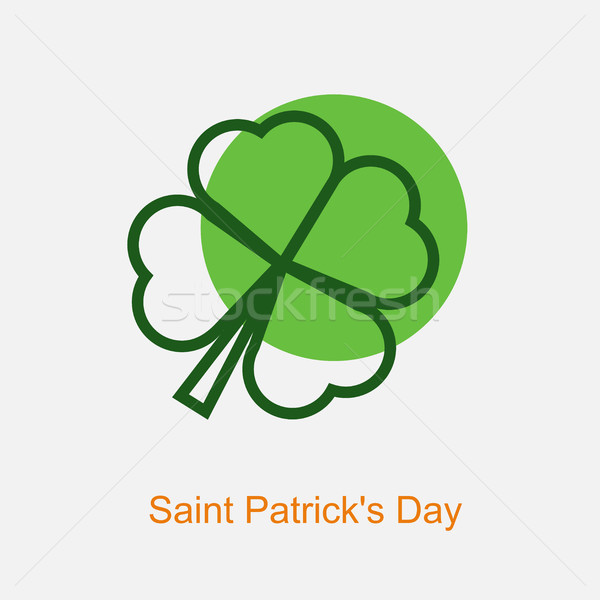 Irish four leaf lucky clovers background for Happy St. Patrick's Day Stock photo © Mamziolzi
