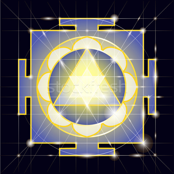 Sree  Ganapati Yantra. Sacred Geometry Stock photo © Mamziolzi