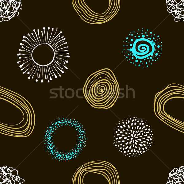 Vector fabric circles abstract seamless pattern background   Stock photo © Mamziolzi