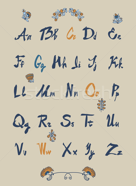Hand Drawn Sketch Alphabet Handwritten Font Vector Illustration C Mamziolzi 6489880 Stockfresh