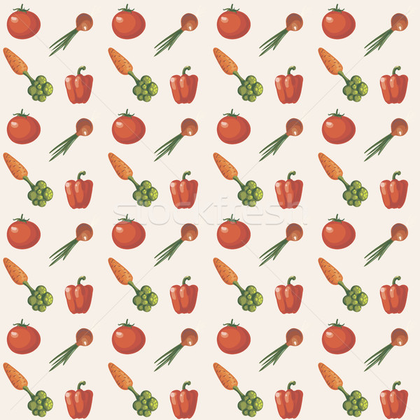 vector ornament carrot onion beets Stock photo © Mamziolzi