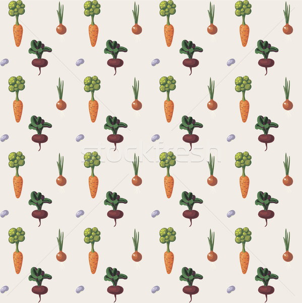 vector ornament carrot onion beets Stock photo © Mamziolzi