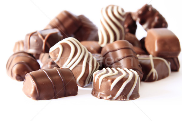 Czekolady candy tle ciemne biały słodkie Zdjęcia stock © manaemedia