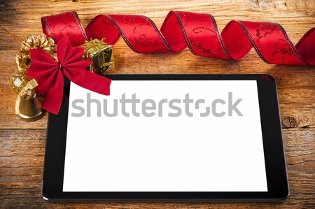 Christmas dekoracje działalności szczęśliwy Zdjęcia stock © manaemedia