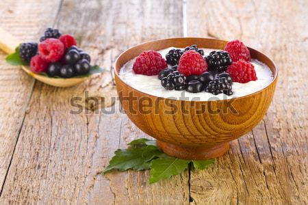 Foto stock: Iogurte · tigela · comida