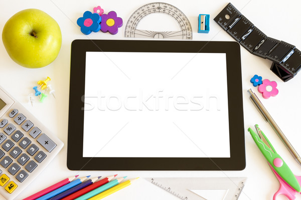 Szkoły Internetu farbują edukacji komórkowych Zdjęcia stock © manaemedia