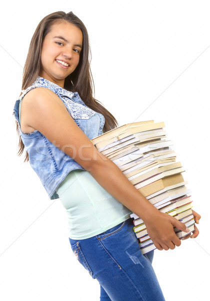Młodych student dziewczyna książek Zdjęcia stock © manaemedia