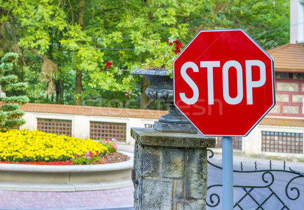 Stop sign closeup  Stock photo © manaemedia