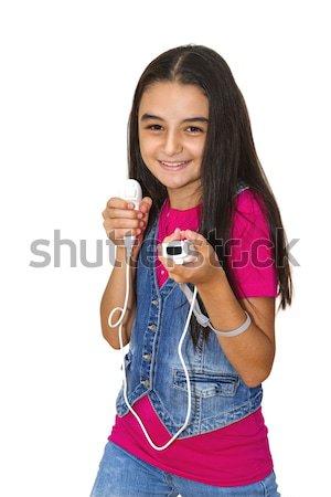 teenage girl playing video games  Stock photo © manaemedia