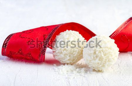 Słodkie Kokosowe śnieżna kula biały Zdjęcia stock © manaemedia