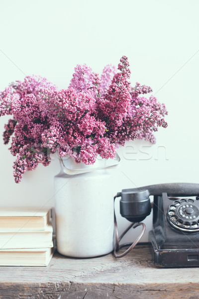 Stock foto: Innenraum · Dekor · home · Bouquet · Vase · Jahrgang
