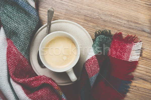 Cozy home coffee cup, warm details Stock photo © manera