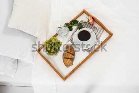 Stock photo: Breakfast in bed
