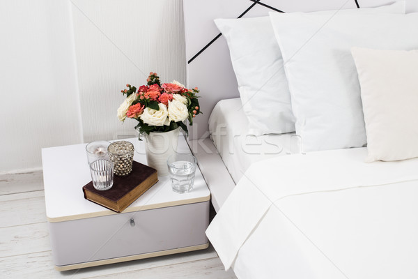 cozy home white bedroom Stock photo © manera