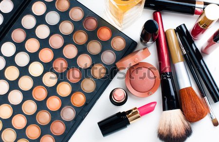 Professional makeup brushes and tools, make-up products set Stock photo © manera