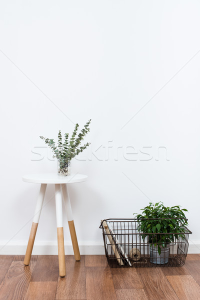 Stock fotó: Egyszerű · dekoráció · tárgyak · minimalista · fehér · belső