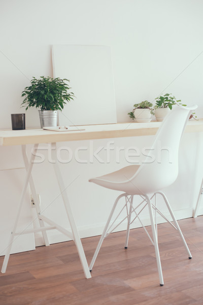 Stock photo: Scandinavian style startup work space