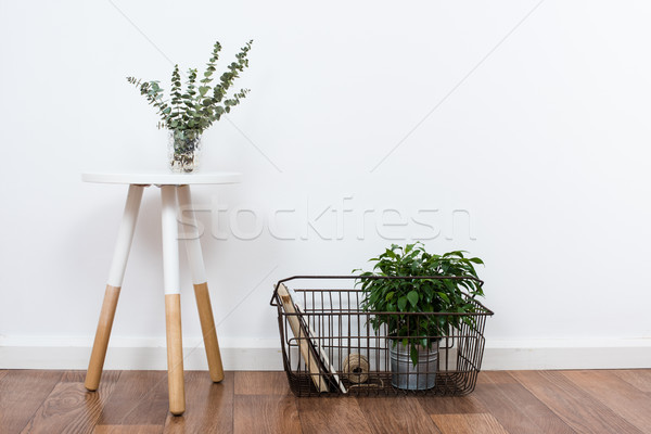 Stock photo: simple decor objects, minimalist white interior