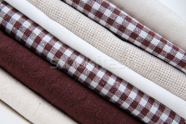 stack of new fabrics Stock photo © manera
