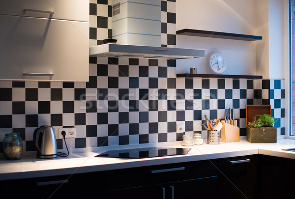 Stock photo:  interior of a modern kitchen