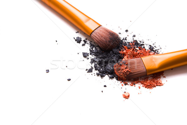 Profesional maquillaje establecer suelto polvo aislado Foto stock © manera