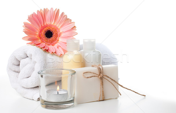 Stock foto: Produkte · spa · Körper · Pflege · Hygiene · weiß