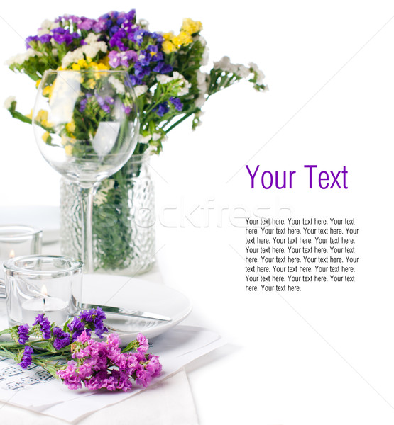 Table décoration fraîches fleurs printemps [[stock_photo]] © manera