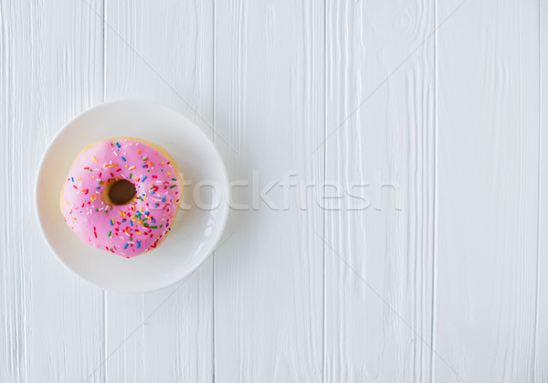 One pink sweet donut Stock photo © manera