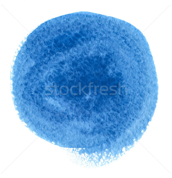 Blau Wasserfarbe malen Fleck weiß isoliert Stock foto © manera