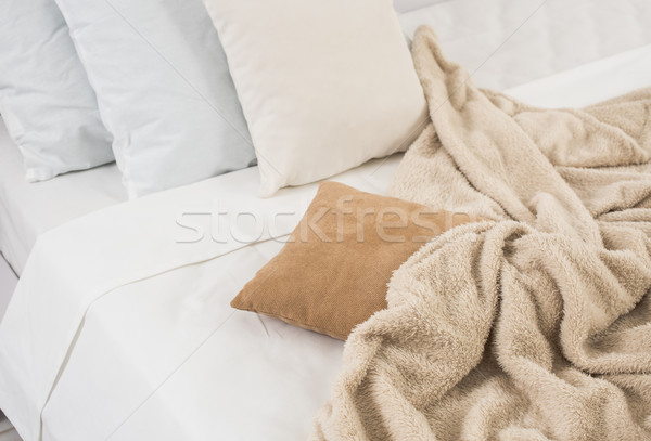 White and beige bedding Stock photo © manera