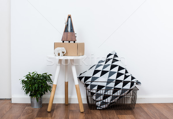 Stock photo: simple decor objects, minimalist white interior