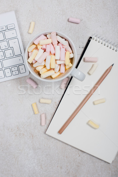 Kantoor tabel koffie witte vrouwelijk Stockfoto © manera