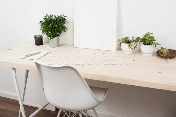 Scandinavian style startup work space Stock photo © manera