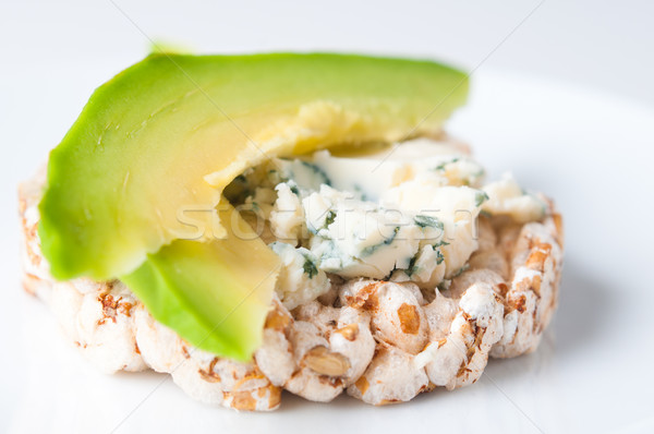 диетический закуска голубой сыр авокадо хлеб сыра Сток-фото © manera