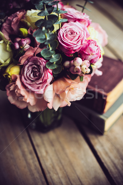 ヴィンテージ 装飾 エレガントな 花束 ピンク 花 ストックフォト © manera