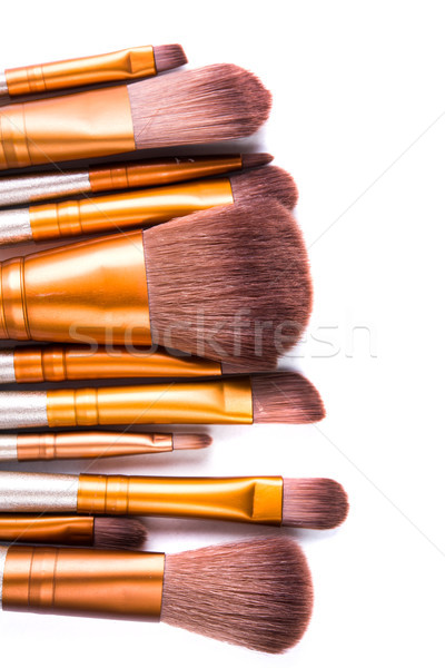 Makeup brushes set, beauty professional tools isolated  Stock photo © manera