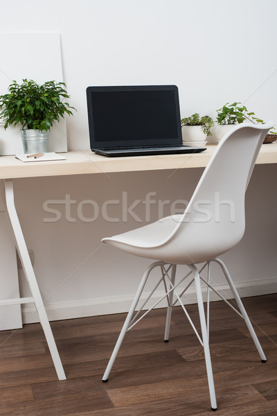 Stock photo: Scandinavian style startup work space