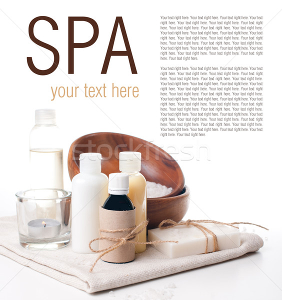 Products for body care and spa template Stock photo © manera